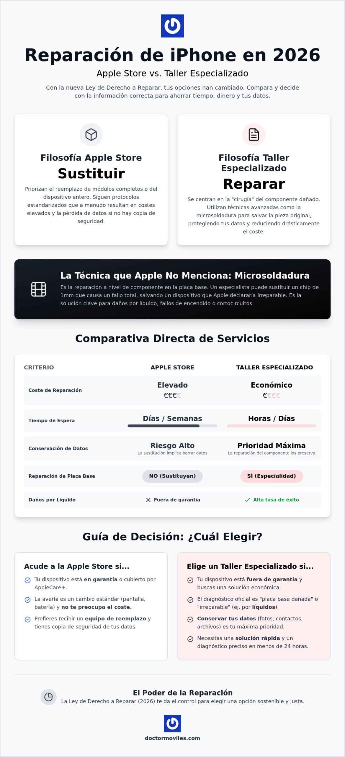 Reparación de móviles vs Apple Store: ¿Cuál elegir en Barcelona en 2026?