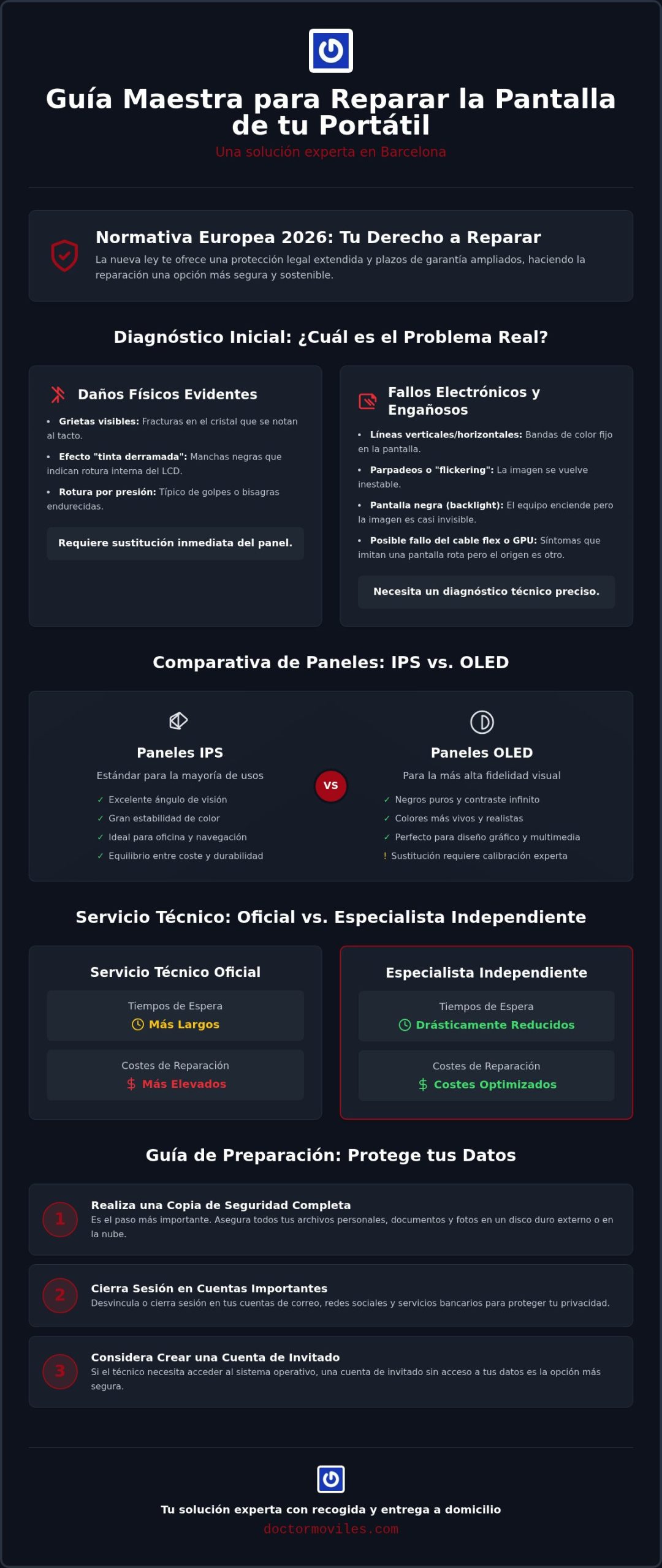 Reparar Pantalla de Portátil en Barcelona: Guía Maestra 2026