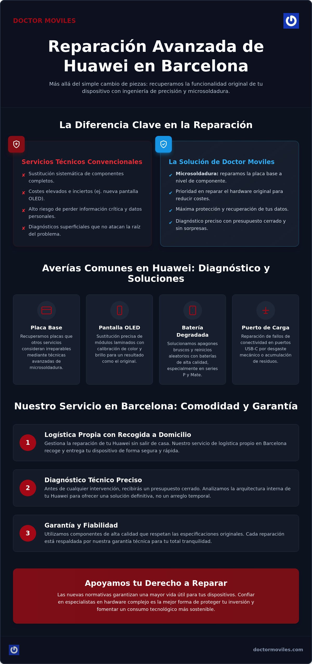 Reparar móvil Huawei en Barcelona: Servicio Técnico Especializado 2026